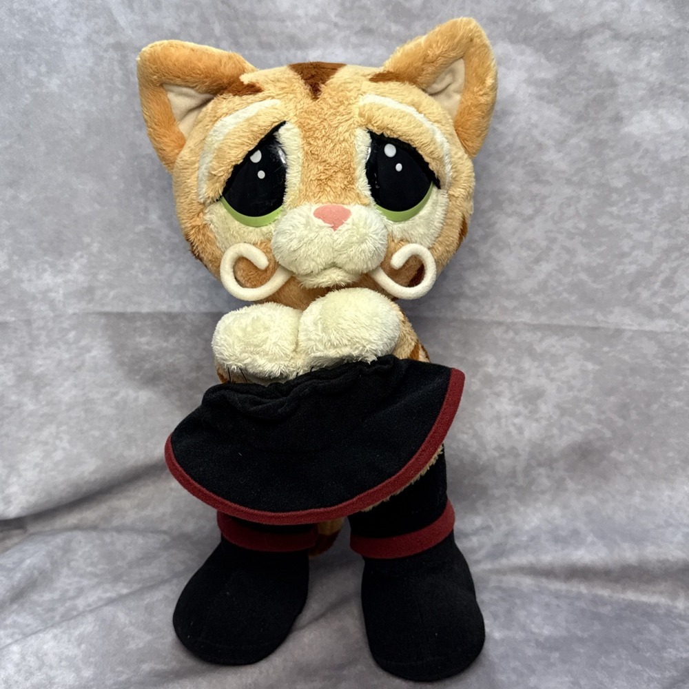 Dreamworks Shrek 14" Talking Puss In Boots Plush Stuffed Animal Works 2007
